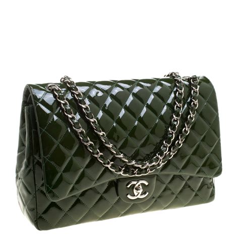 green patent leather chanel bag|chanel patent leather shoulder bags.